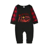 Christmas Matching Family Pajamas Believe Hope Santa Reindeer Black Long Pajamas Set
