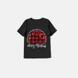 Christmas Matching Family Pajamas Merry Christmas Christians Black Short Pajamas Set