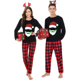 Christmas Matching Family Pajamas Santa Head Black Family Pajamas Set