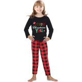 Christmas Matching Family Pajamas Merry Christmas Y'all Black Family Pajamas Set