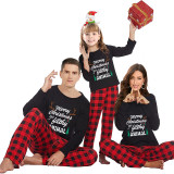 Christmas Matching Family Pajamas Merry Christmas Black Family Pajamas Set