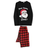 Christmas Matching Family Pajamas Luminous Glowing Dear Santa We Good Black Pajamas Set