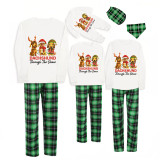 Christmas Matching Family Pajamas Dachshund Through the Snow Three Pets Green Pajamas Set