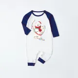 Christmas Matching Family Pajamas Christmas String Light Bear Blue Pajamas Set