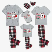 Christmas Matching Family Pajamas Here Comes Santa Paws White Short Pajamas Set
