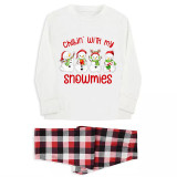 Christmas Matching Family Pajamas Chillin' with My Snowmies White Pajamas Set