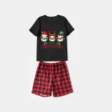 Christmas Matching Family Pajamas Merry Christmas Sloth Black Pajamas Set