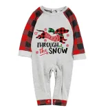 Christmas Matching Family Pajamas Dachshund Through the Snow Plaids Gray Pajamas Set