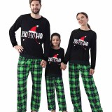Christmas Matching Family Pajamas HO HO HO Christmas Black Pajamas Set