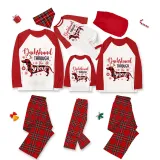 Christmas Matching Family Pajamas Dachshund Through the Snow Plaids Gray Pajamas Set