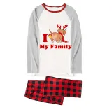 Christmas Matching Family Pajamas I Love My Family Dachshund White Pajamas Set