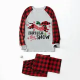 Christmas Matching Family Pajamas Dachshund Through the Snow Plaids Gray Pajamas Set