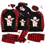 Christmas Matching Family Pajamas Christmas String Light Bear Black Pajamas Set