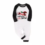 Christmas Matching Family Pajamas Dachshund Through the Snow Plaids White Pajamas Set