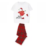 Christmas Matching Family Pajamas Skating Bear Merry Christmas Gray Short Pajamas Set