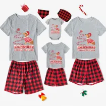 Christmas Matching Family Pajamas Dachshund Through the Snow Gray Short Pajamas Set