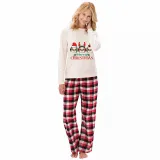 Christmas Matching Family Pajamas Merry Christmas Sloth White Pajamas Set