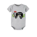 Christmas Matching Family Pajamas Sloth Family White Short Pajamas Set