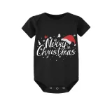 Christmas Matching Family Pajamas Luminous Glowing Merry Christmas Hat Short Pajamas Set