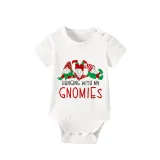 Christmas Matching Family Pajamas Sitting Gnimoes Gray Short Pajamas Set