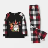 Christmas Matching Family Pajamas Crutches Gnomie with Deer White Short Pajamas Set