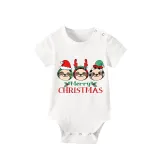 Christmas Matching Family Pajamas Merry Christmas Sloth White Short Pajamas Set