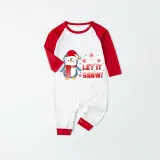 Christmas Matching Family Pajamas Let It Snow Penguin Gray Pajamas Set
