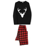 Christmas Matching Family Pajamas Deer Head Black Pajamas Set