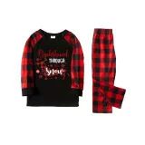 Christmas Matching Family Pajamas Dachshund Through the Snow Plaids Black Pajamas Set