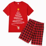 Christmas Matching Family Pajamas Luminous Glowing Fireworks Short Pajamas Set