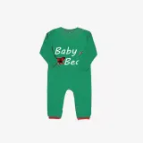 Christmas Matching Family Pajamas Papa Mama and Baby Bear Family Green Stripes Pajamas Set