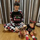 Christmas Matching Family Pajamas Merry Christmas Dachshund Print Red Pajamas Set