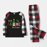 Christmas Matching Family Pajamas I'll Be with Gnome For Christmas Black Red Pajamas Set