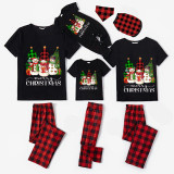 Christmas Matching Family Pajamas Snowman with Christmas Tree Black Pajamas Set