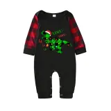 Christmas Matching Family Pajamas Dinosaur Rawr Fala Black Pajamas Set