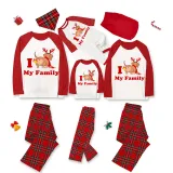 Christmas Matching Family Pajamas I Love My Family Dachshund Gray Pajamas Set