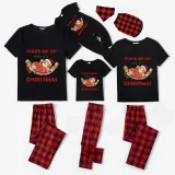 Christmas Matching Family Pajamas Wake Me Up When It's Christmas Black Pajamas Set
