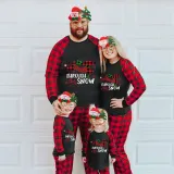 Christmas Matching Family Pajamas Dachshund Through the Snow Plaids Black Pajamas Set