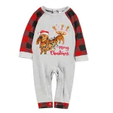 Christmas Matching Family Pajamas Merry Christmas Dachshund Gray Pajamas Set