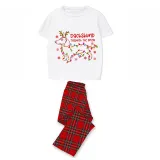 Christmas Matching Family Pajamas Dachshund Through the Snow Light White Short Pajamas Set