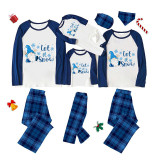 Christmas Matching Family Pajamas Snowflake Gnome Let It Snow Blue Pajamas Set