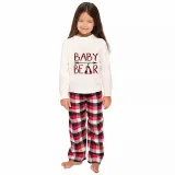 Christmas Matching Family Pajamas Papa Mama and Baby Bear White Pajamas Set