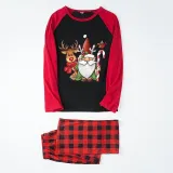 Christmas Matching Family Pajamas Crutches Gnomie with Deer White Short Pajamas Set