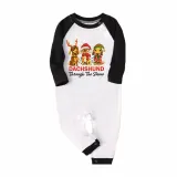 Christmas Matching Family Pajamas Dachshund Through the Snow Three Pets White Pajamas Set
