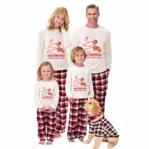 Christmas Matching Family Pajamas Dachshund Through the Snow White Pajamas Set
