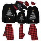 Christmas Matching Family Pajamas Luminous Glowing Fireworks Black Pajamas Set