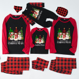 Christmas Matching Family Pajamas Snowman with Christmas Tree Red Pajamas Set