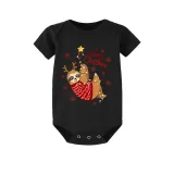 Christmas Matching Family Pajamas Merry Christmas Sloth Black Pajamas Set