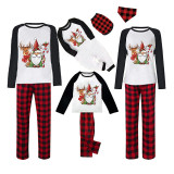 Christmas Matching Family Pajamas Crutches Gnomie with Deer White Pajamas Set