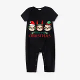 Christmas Matching Family Pajamas Merry Christmas Sloth Black Pajamas Set